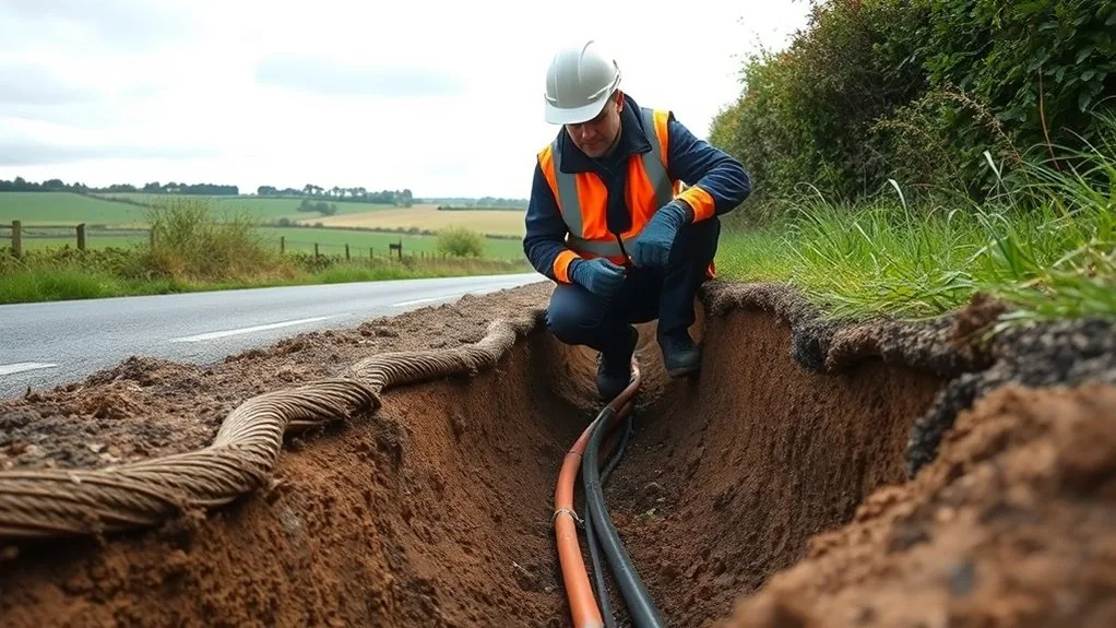 Underground Cable Installation in Tonbridge | Buried Power & Data Lines